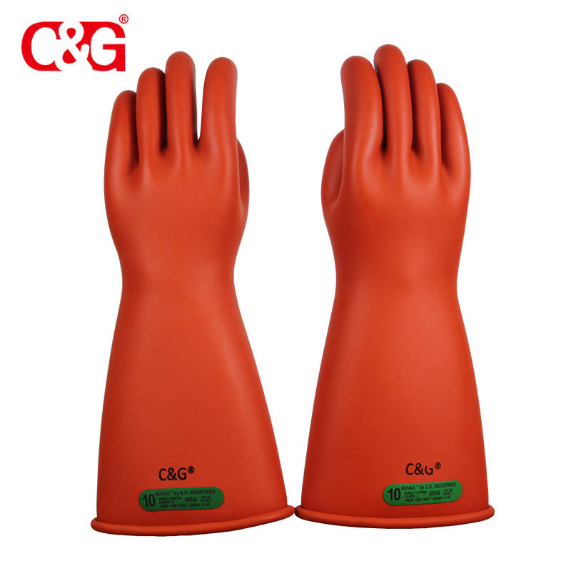 High quality high voltage safety lineman rubber gloves