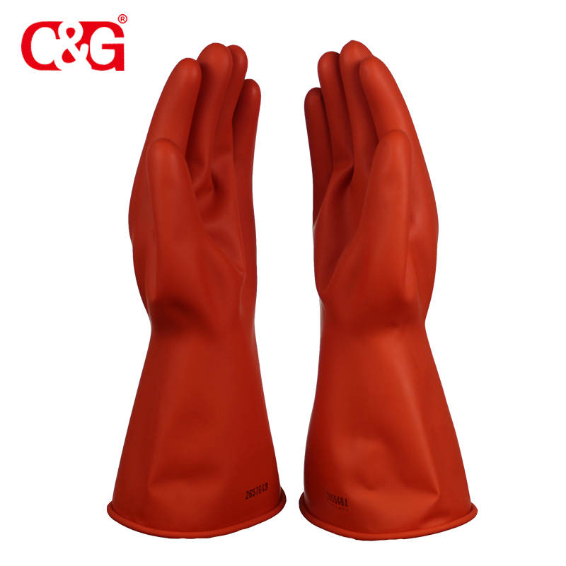 Salable class 00 rubber insulated lineman's 500 volt gloves